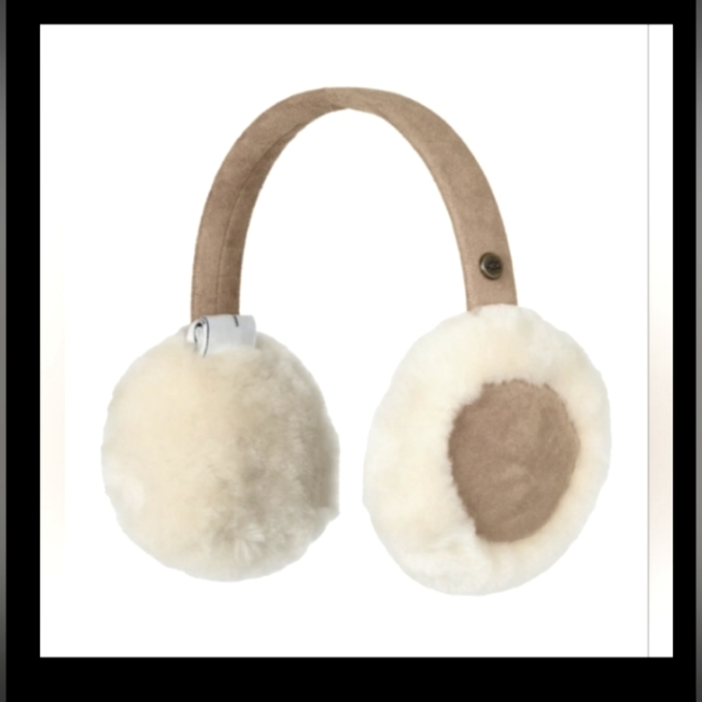 UGG Kids Classic Water Resistant Sheepskin Earmuff Chestnut Fur Origin Australia